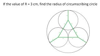 A circle circumscribing three circles of equal radii [upl. by Nonnahsal]