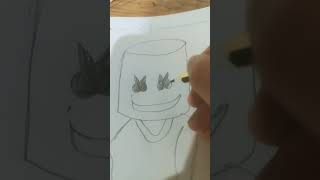 DJ marshmallow drawing  easy drawing step by step  drawing ideas for beginners [upl. by Linsk383]