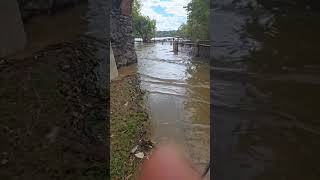 Chattahoochee River flooded hurricane helene aftermath flooding [upl. by Adnauqahs]