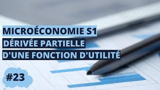 Dérivée partielle d’une fonction d’utilité  microéconomie S1 [upl. by Aicatsue830]