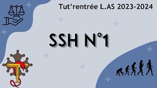 TR LAS 20232024  Cours de SSH n°1 [upl. by Macmillan938]