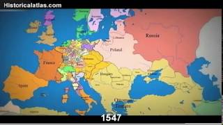 Time lapse of Europes changing borders since 1100AD [upl. by Ydolem]