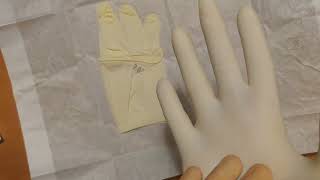 Double surgical gloves  Too tight for sterile gloving [upl. by Absa]