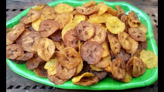 Kerala special Sweet banana chips  Ripe nendran banana chips Nendran pazham chips  Banana chips [upl. by Siuqaj]