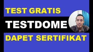 Ikut test online gratis di Testdome dapet sertifikat [upl. by Noellyn581]