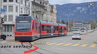 SolothurnNiederbippBahn  Aare Seeland Mobil  Straßenbahn Solothurn  Schweiz  Switzerland [upl. by Enitsahc]