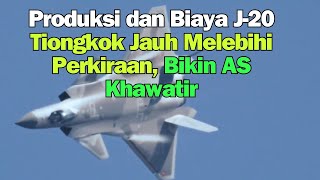 Produksi dan Biaya J 20 Tiongkok Jauh Melebihi perkiraan Bikin AS Khawatir [upl. by Ilojna]