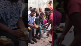 Traditional wedding in Cameroon Sharing food in hand shorts cameroon [upl. by Acirederf]