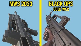 COD MW3 2023 vs Black Ops Cold War  Weapons Comparison [upl. by Deadman827]