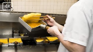 １日８００本！築地の名店「松露」玉子焼きの作り方／ How to make Japanese rolled omelette at Tsukiji famous store ／煎蛋卷 ／계란말이 [upl. by Hudnut]