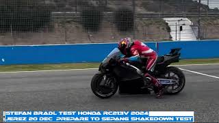 Honda motogp RC213V 2024 private test jerez prapare to Sepang test [upl. by Colbye]