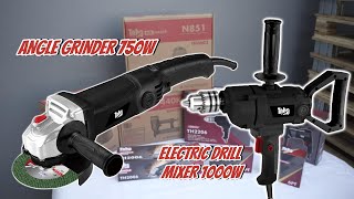 TOHO UNBOXING PART 1 ANGLE GRINDER 750W amp ELECTRIC DRILL MIXER 1000W [upl. by Septima]