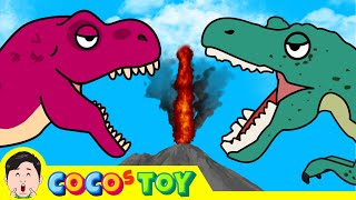 If good Trex and bad Trex fight who will winㅣdinosaur names kidstoonㅣCoCosToy [upl. by Ahsenom]