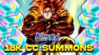 Gogeta SSJ4 ULTRA ULTIMAS SUMMONS 18K CC Dragon Ball Legends 6to Aniversario [upl. by Akahs]