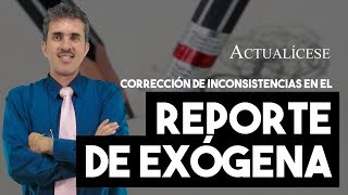 Pasos para corregir inconsistencias en los reportes de exógena ante la Dian [upl. by Kennet]