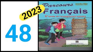 parcours français 6 eme année primaire page 48 grammaire 2023 [upl. by Llet]