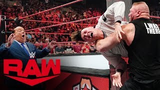 Brock Lesnar brutally attacks Rey Mysterio and his son Raw Sept 30 2019 [upl. by Rey]