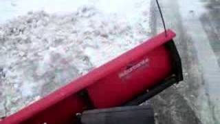 Mini Truck Plowing snow Cab view [upl. by Ellivro166]