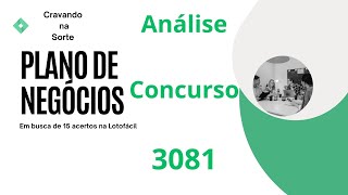 EM BUSCA DE 15 ACERTOS NO CONCURSO 3081 DA LOTOFÁCIL [upl. by Archaimbaud229]