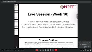 noc24 EE99  Introduction to Semiconductor Devices  NPTEL  Week 10 [upl. by Raclima553]