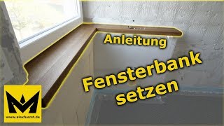 So klappt das Holzfensterbank setzen schnell und problemlos  DIY [upl. by Riplex]