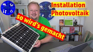 Installation einer Photovoltaikanlage  so wird es gemacht [upl. by Myrlene]