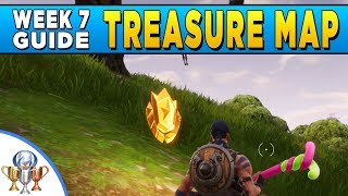 Fortnite  Follow the Treasure Map Found in Dusty Divot  Week 7 Challenge Location [upl. by Diann535]