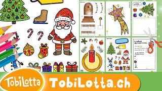 6 kreative Bastelideen für die Adventszeit Bastelvorlagen für Kinder Weihnachten Advent DIY Ideen [upl. by Lecroy]