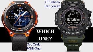 Which One Is Better ProTrek WSD F20 VS GSHOCK Rangeman Comparison [upl. by Esej]