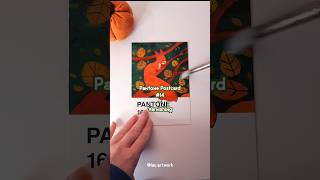 PANTONE postcard n°14  varnishing 🍂 illustration artshorts art shorts [upl. by Kushner]