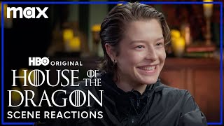 Emma DArcy amp Olivia Cooke React To House of the Dragon Scenes  House of the Dragon  Max [upl. by Dnanidref]