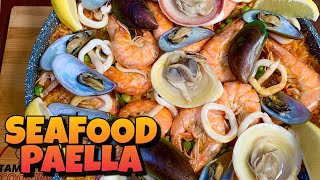 SEAFOOD PAELLA  PINOY STYLE PAELLA RECIPE  Tambayan Cooking Lutong Bahay [upl. by Lettie7]