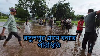 রসুলপুর গ্রামে বন্যার পরিস্থিতিComilla Rasulpur Bonna 2024 [upl. by Nadabas812]