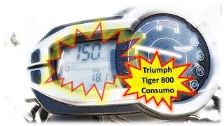 Triumph Tiger 800 Consumo de combustível  Fuel consumption [upl. by Sokram]