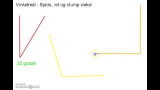 Vinkelmål  Spids ret og stump vinkel [upl. by Greenleaf]