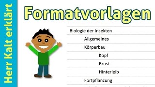 Formatvorlagen in Word – AnleitungTutorial [upl. by Lenes]