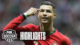 Portugals Cristiano Ronaldo scores in first half vs Poland  UEFA Nations League [upl. by Oriel]