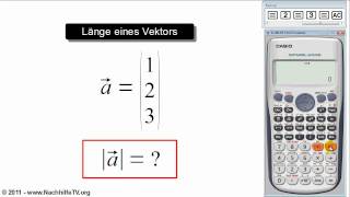 Länge eines Vektors berechnen mit Taschenrechner [upl. by Etnahsa213]