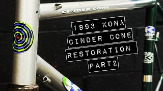 1993 Kona Cinder Cone Restoration Part 2  Frame Polishing and Part Prep [upl. by Sirhc]