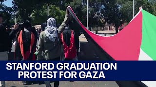 ProPalestinian protest at Stanford commencement  KTVU [upl. by Imrots600]