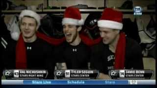 Tyler Seguin Jamie Benn Valery Nichushkin wish you Merry Christmas IamValNichushkin [upl. by Ginsburg]