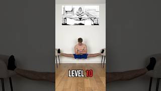 Yujiro’s split level 1 to 10  😧 flexibility mobility training gym amazing anime exercise [upl. by Sibella385]