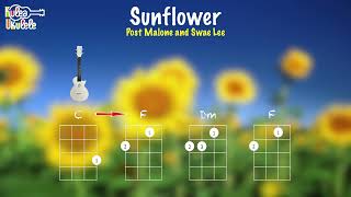 Sunflower  Ukulele play along C F Dm [upl. by Zillah]