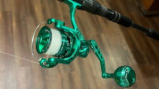 Jigging World Super Star 3000 fishing reel review green in English [upl. by Delia]