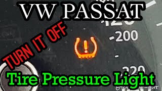 How To Reset Low Tire Pressure Light TPMS VOLKSWAGEN passat tiguan beetle jetta vwgolfr [upl. by Randolph]