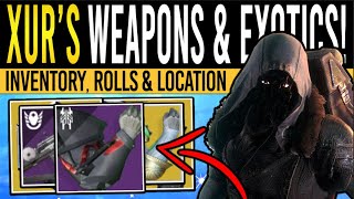 Destiny 2 XUR WEAPONS amp BLACK ARMORY GEAR 16th February Xur Inventory  Armor Loot amp Location [upl. by Anilrac]