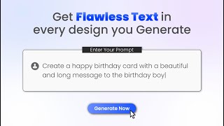 Get Flawless Text in every Image you Generate  Appy Pie AI Design Generator [upl. by Oal]