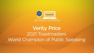 2021 Toastmasters World Champion of Public Speaking Verity Price [upl. by Vigen]