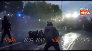 Caos ad Amburgo per il G20 la Polizia in assetto anti sommossa ferma i manifestanti [upl. by Ariaet488]