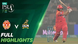 Full Highlights  Islamabad United vs Peshawar Zalmi  Match 24  HBL PSL 7  ML2T [upl. by Helbonia896]